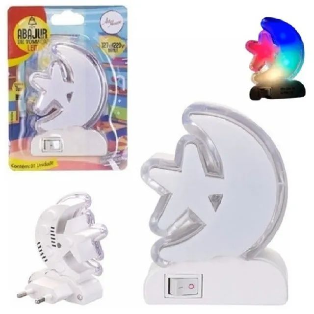 Abajur De Tomada Led Lua Estrela 1w  Biv Iz1371 - Foto 3