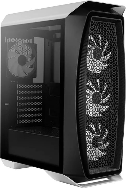 Gabinete Gamer Aerocool Aero One Frost White com 4 Fans Rainbow - WZetta - Foto 3
