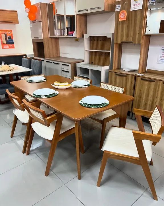 Mesa de jantar com 6 cadeiras  - Foto 2