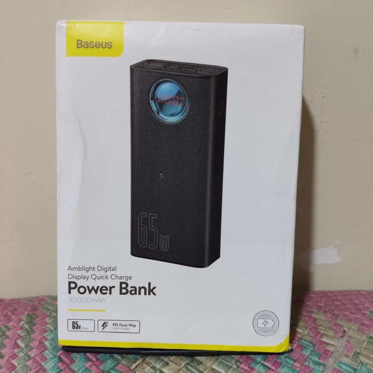 Power Bank baseus 65w 30000mAh turbo Quick Charger 