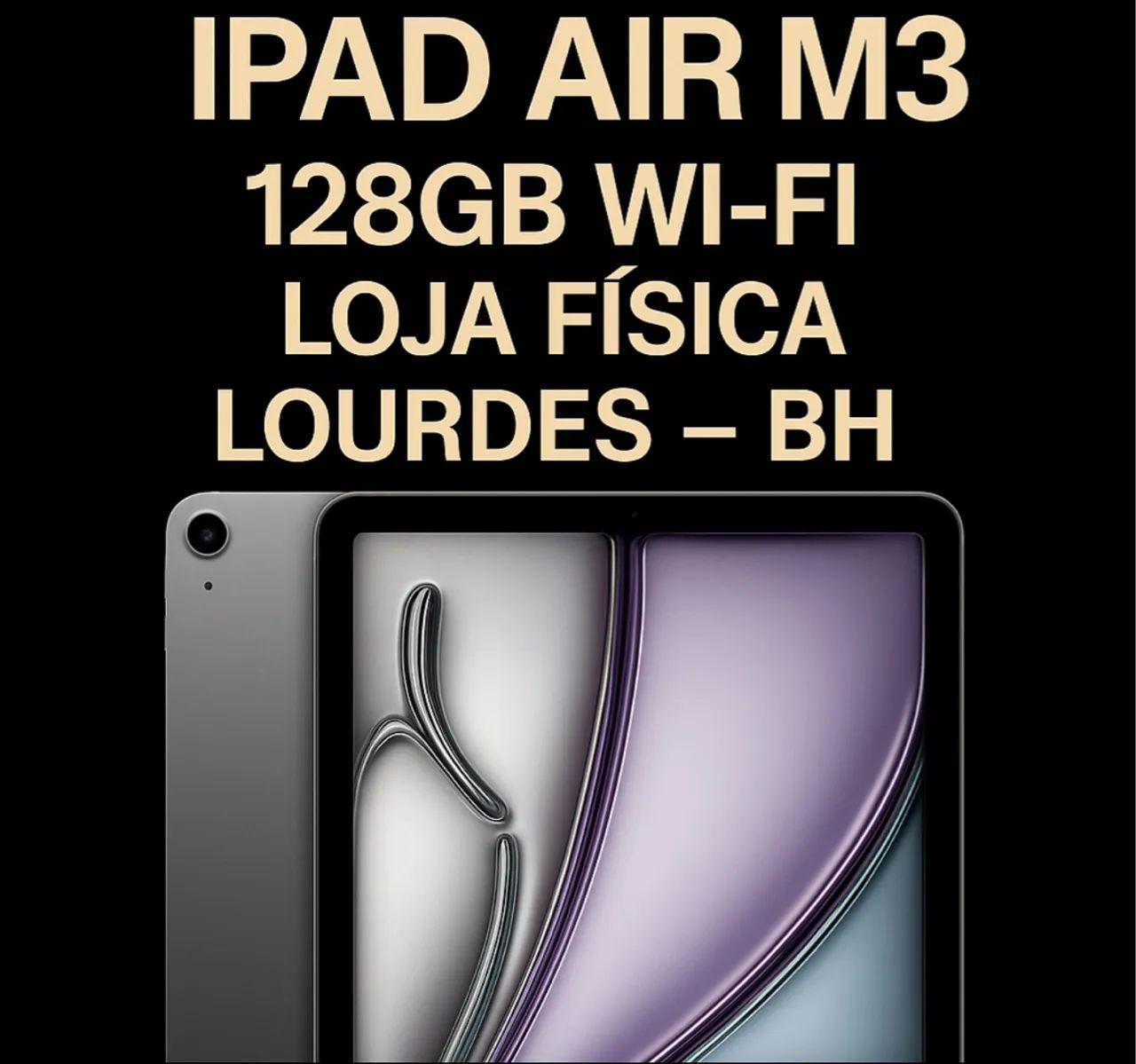 iPad Air M3 128GB Wi-Fi - NOVO- LOJA FÍSICA 