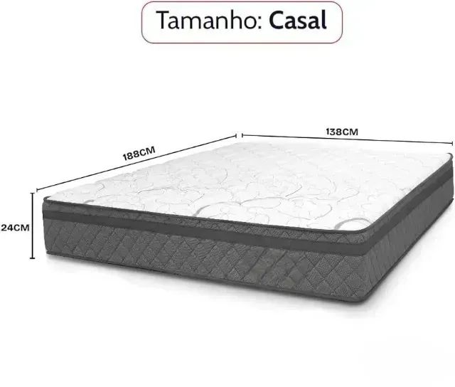 Colchão D28 Casal 138x188x24 - Foto 2