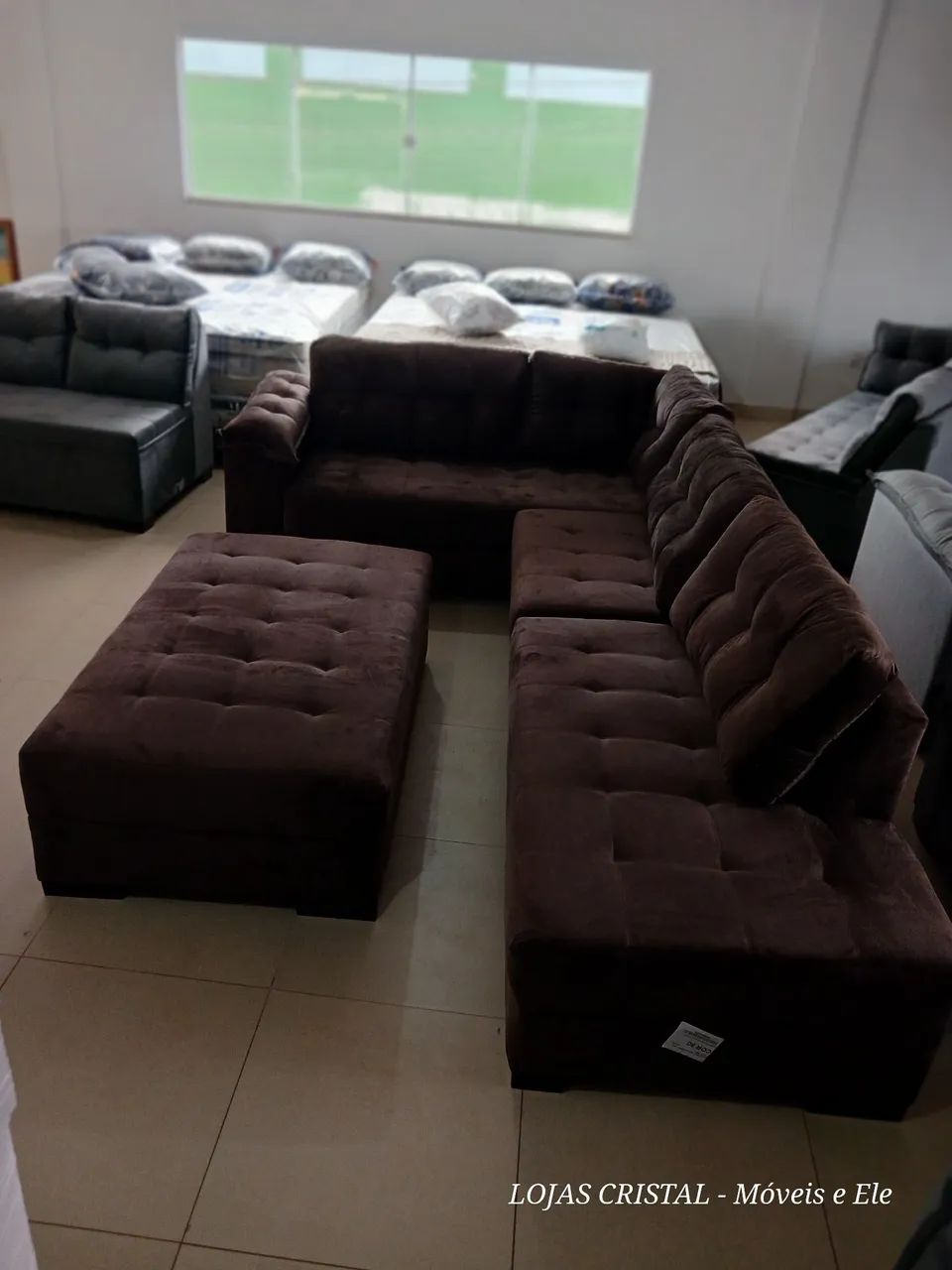 Estofado canto com puff - Foto 3