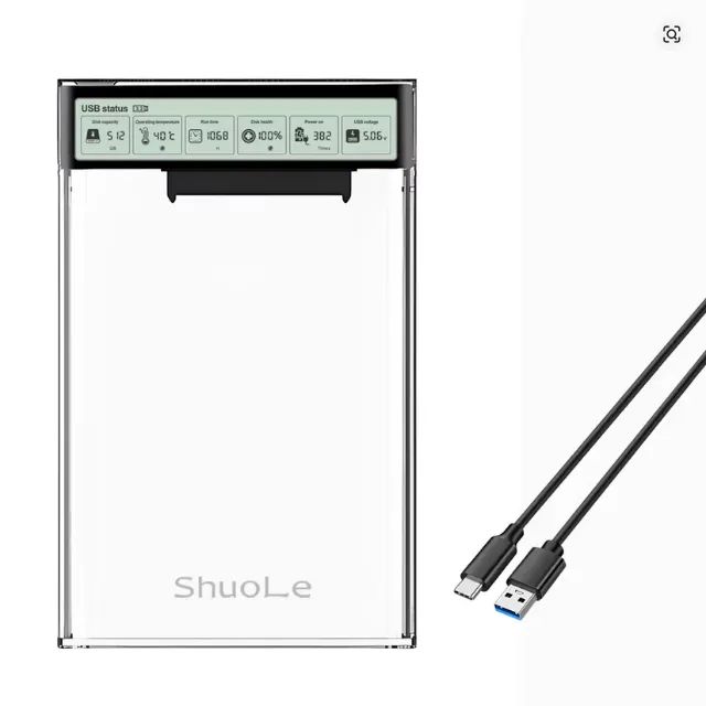 Gaveta, caixa hdd 2.5 ssd sata para usb 3.2 com adaptador 5gbps  - Foto 3
