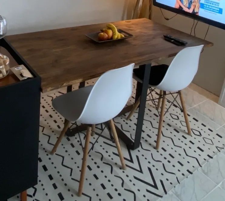 Mesa industrial + 2 cadeiras 64840795256706124