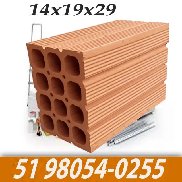 Tijolos  12 Furos 14x19x29 Frete Grátis Porto Alegre Região e LItoral .
