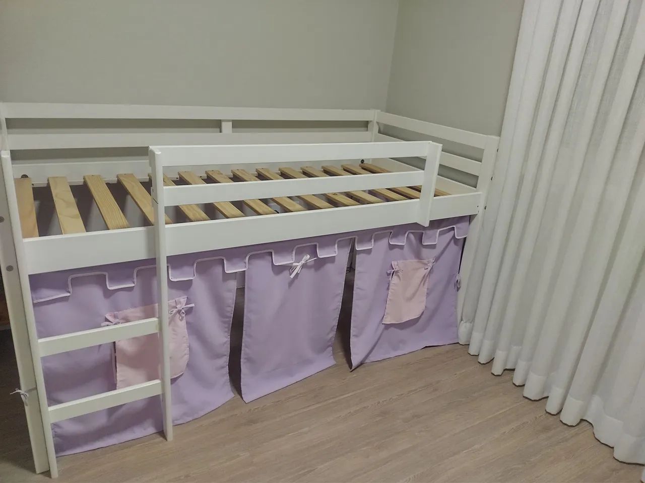 CAMA INFANTIL ELEVADA COM ESCORREGADOR  - Foto 4