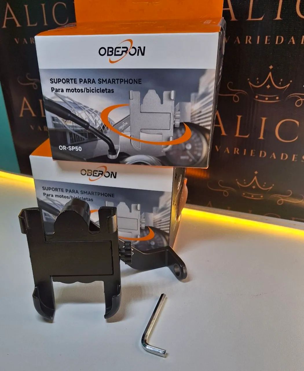Suporte de celular para moto alumínio 