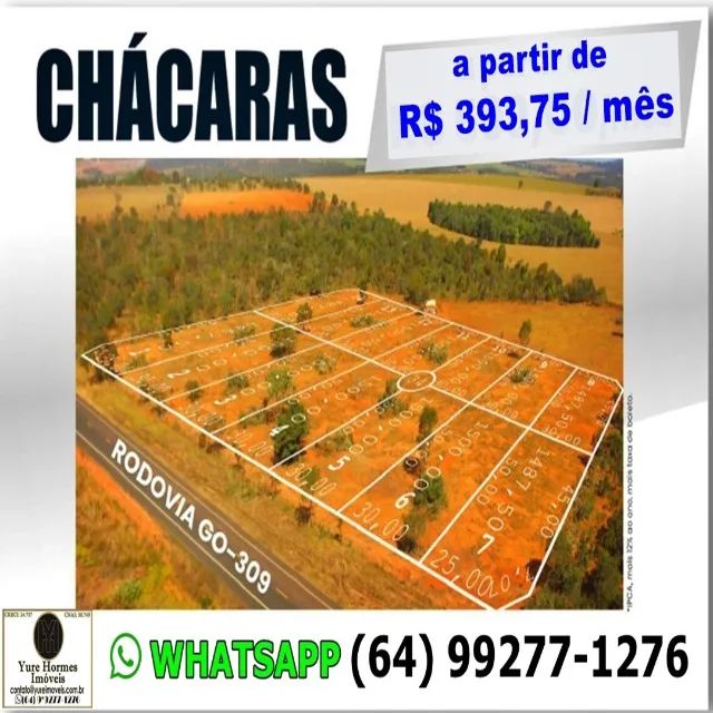Chácaras Parceladas com 1.500 metros em Caldas Novas Goiás