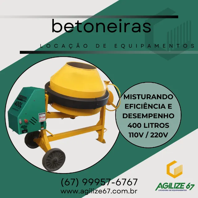 Betoneira - Aluguel