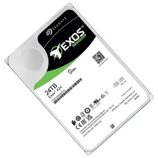 HD Seagate Exos X24 Enterprise ST24000NM001H 24TB 3.5" 7200RPM 512MB - Novo lacrado