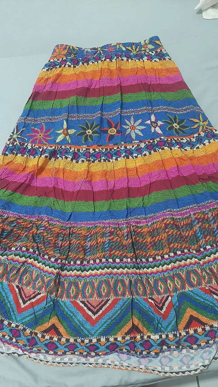 Saia longa estampada Farm original