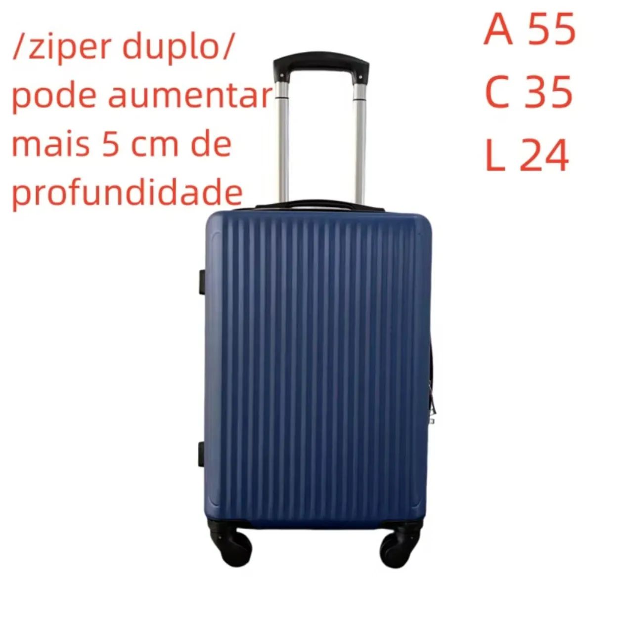 Mala de bordo avião 8 kg ABS com rodinhas