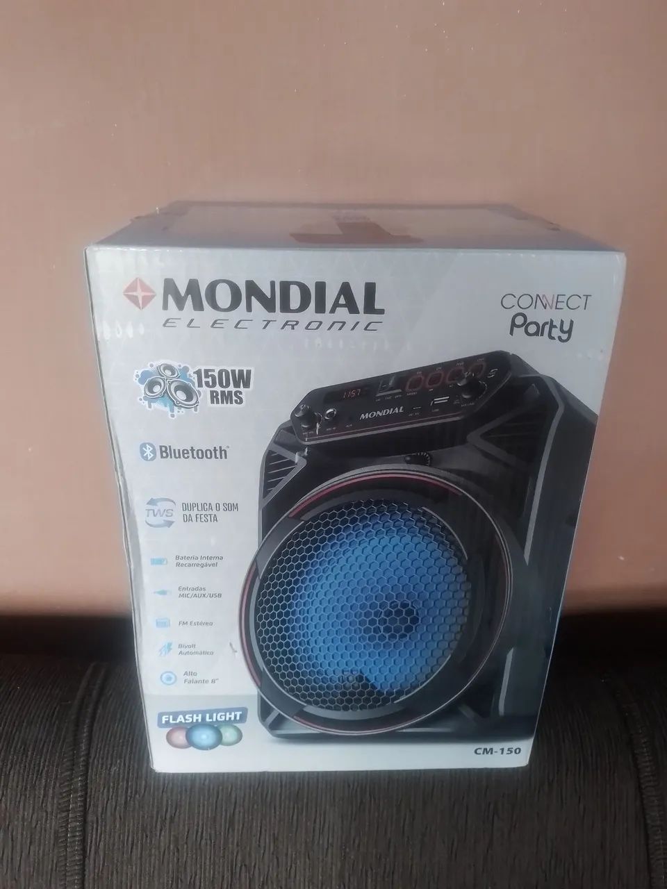 Caixa de Som Mondial 150W Bluetooth