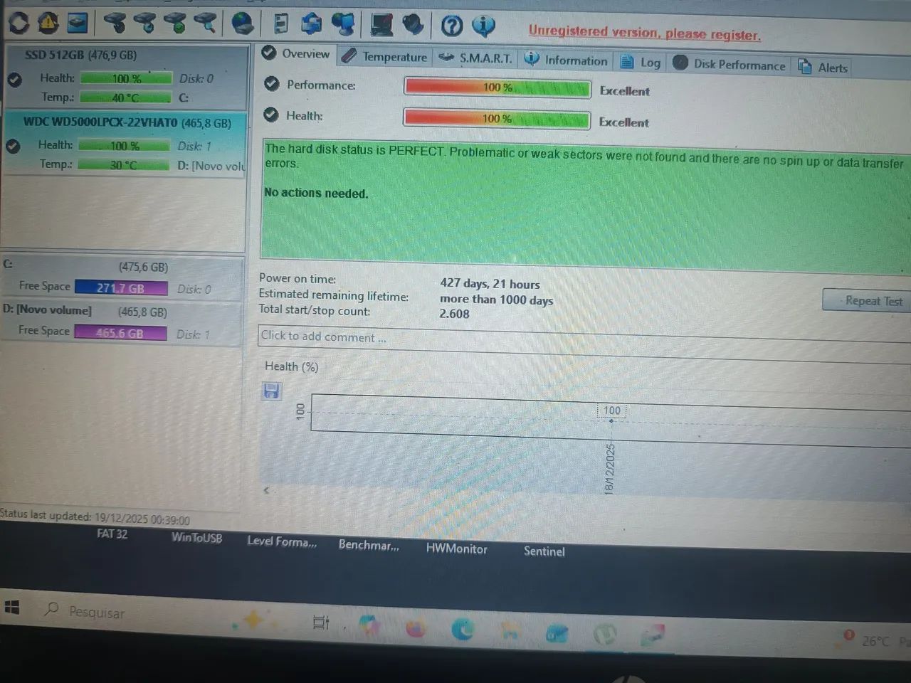 HD 500 gb notebook ( SEMI NOVO ) - Foto 4