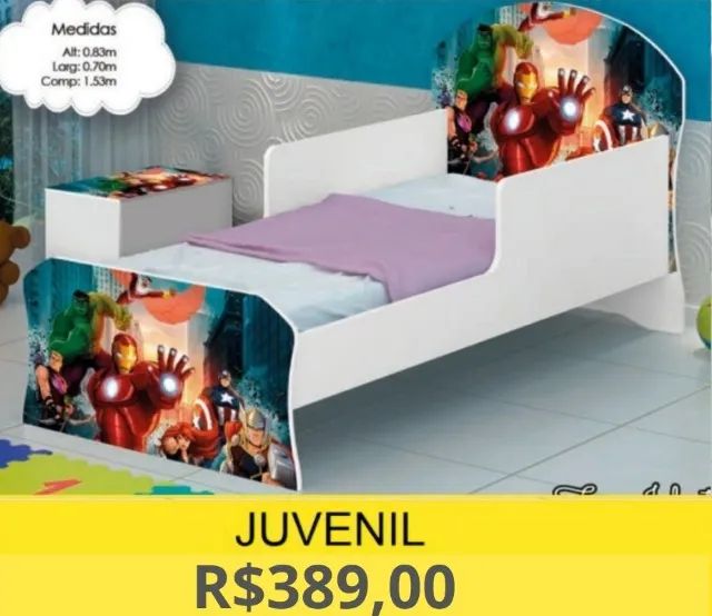 CAMA ADESIVADA JUVENIL A PRONTA-ENTREGA  - Foto 4