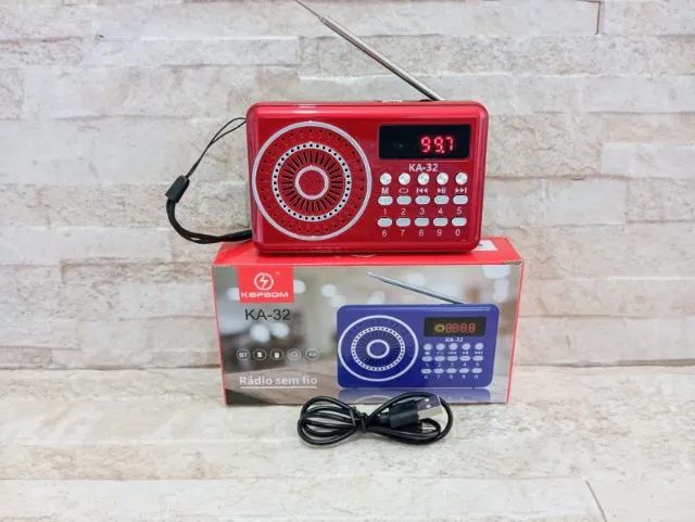  Radio Digital Portátil Usb Bluetooth Recarregável - Foto 2