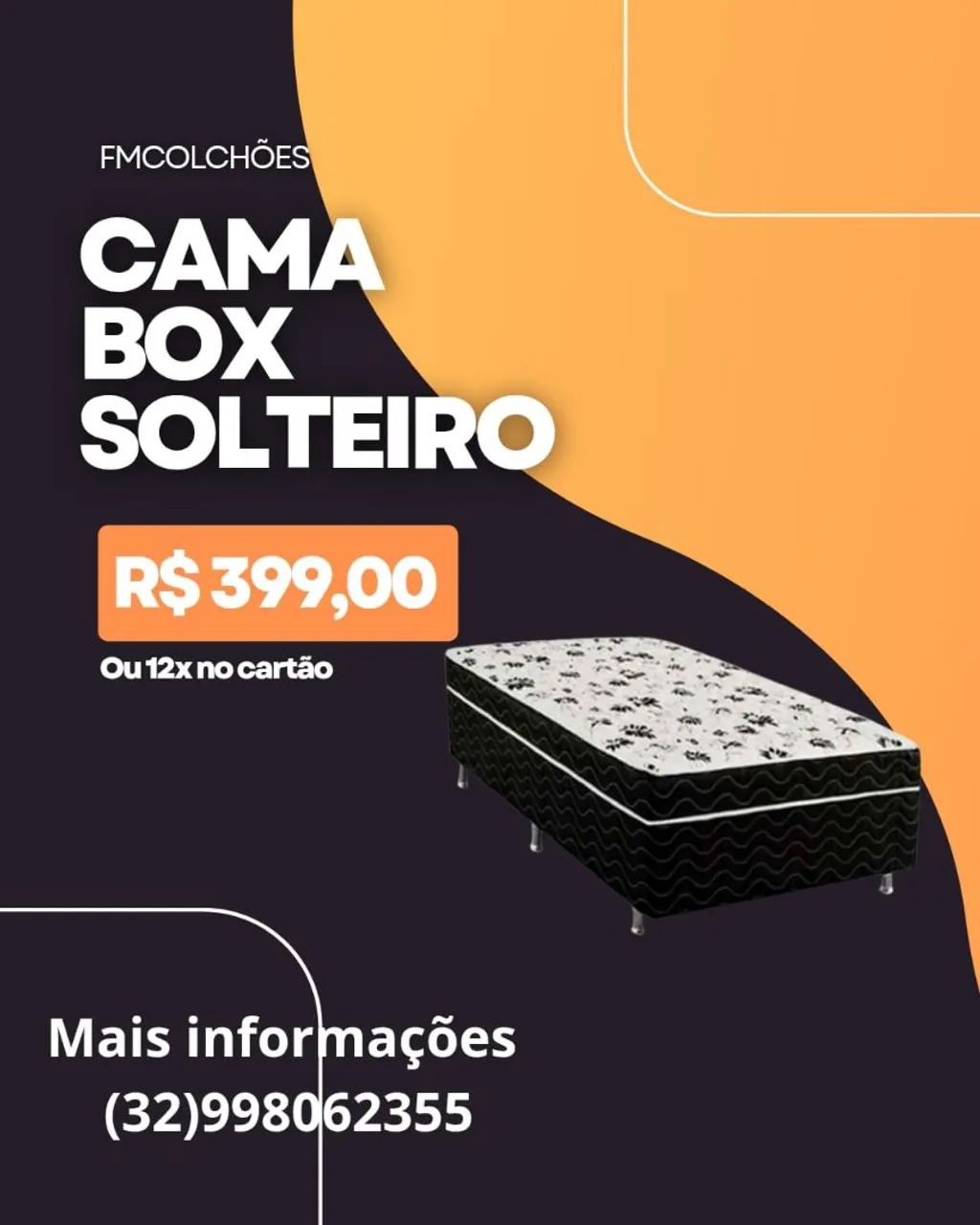 Cama Box Solteiro - Conforto e Qualidade!