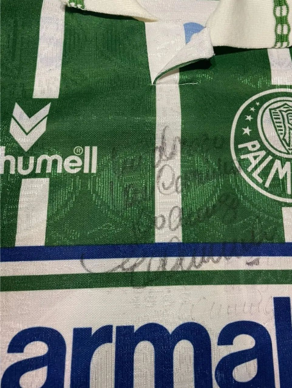 Camisa Palmeiras Parmalat 1994 Edmundo - Rhummel Usada em Jogo  - Foto 3