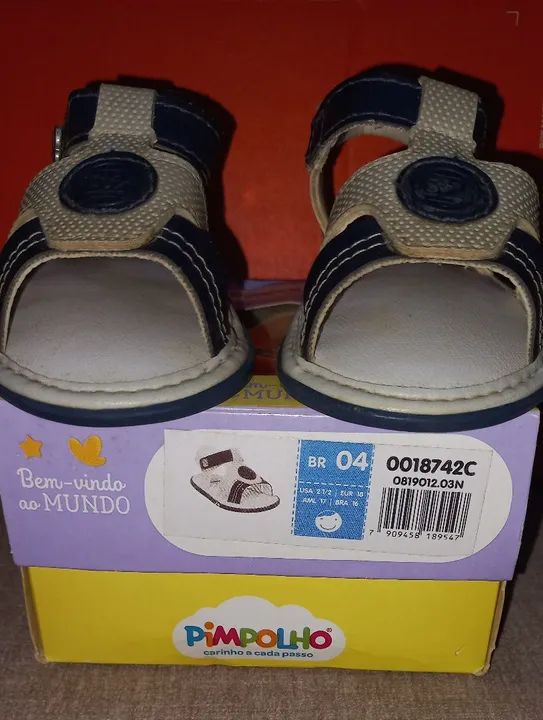 Sandálias Pimpolho Bebê - Tamanho 04 - Foto 2