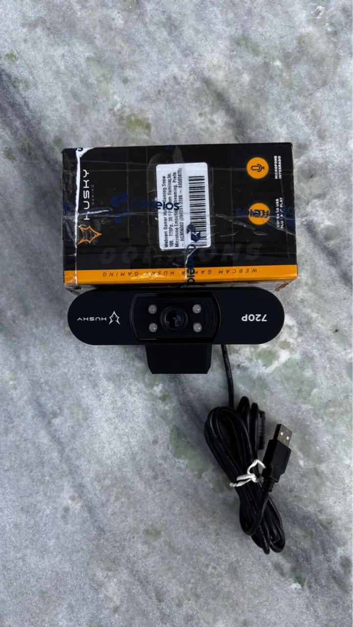 Webcam Gamer Husky 720p com Microfone Integrado
