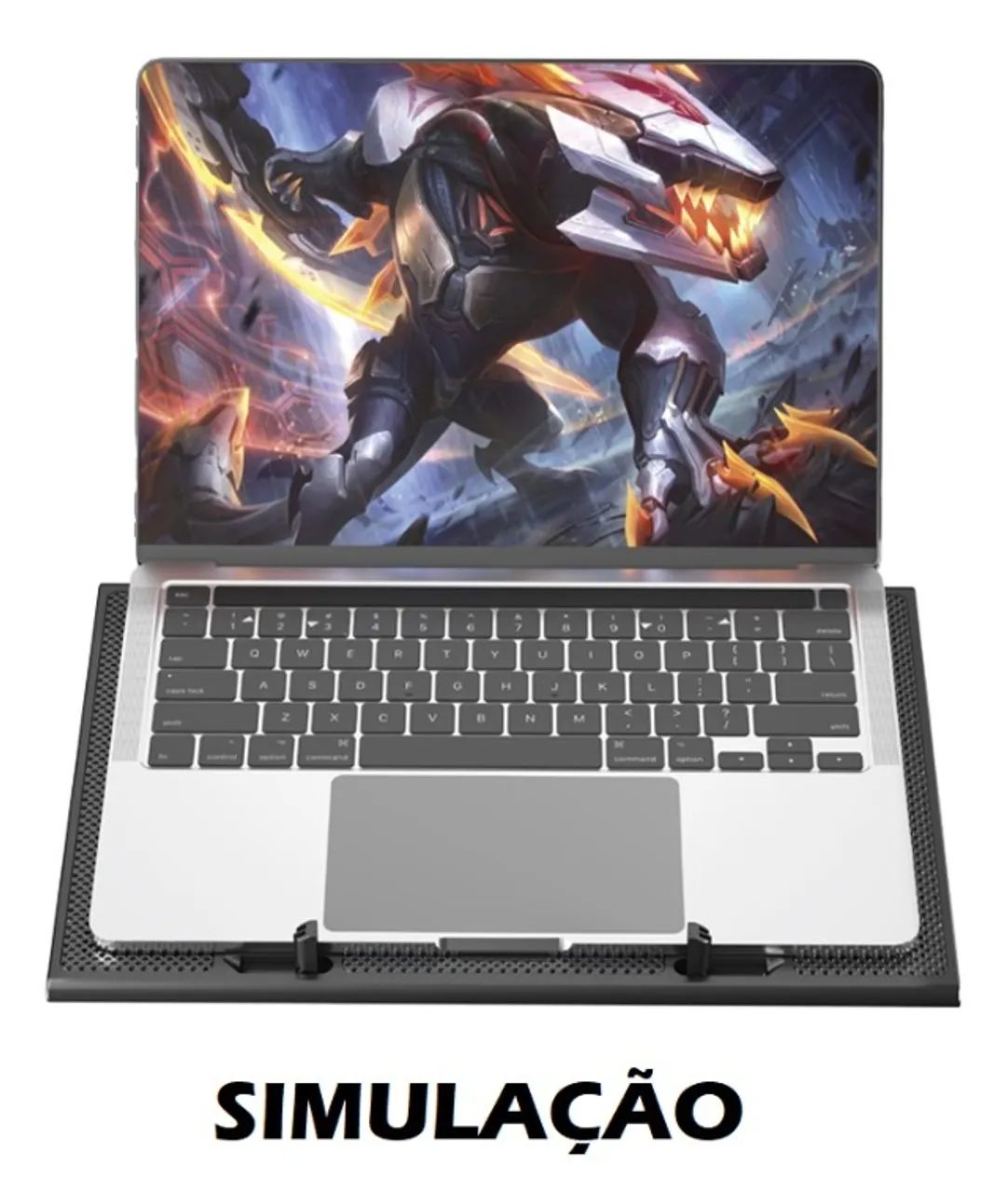 BASE PARA NOTEBOOK ATÉ 17,3" C3TECH NBC-80BK 2 COOLER 15CM LED AZUL - Foto 4