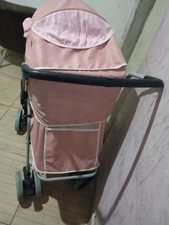 Carrinho de Bebê Rosa - Foto 3