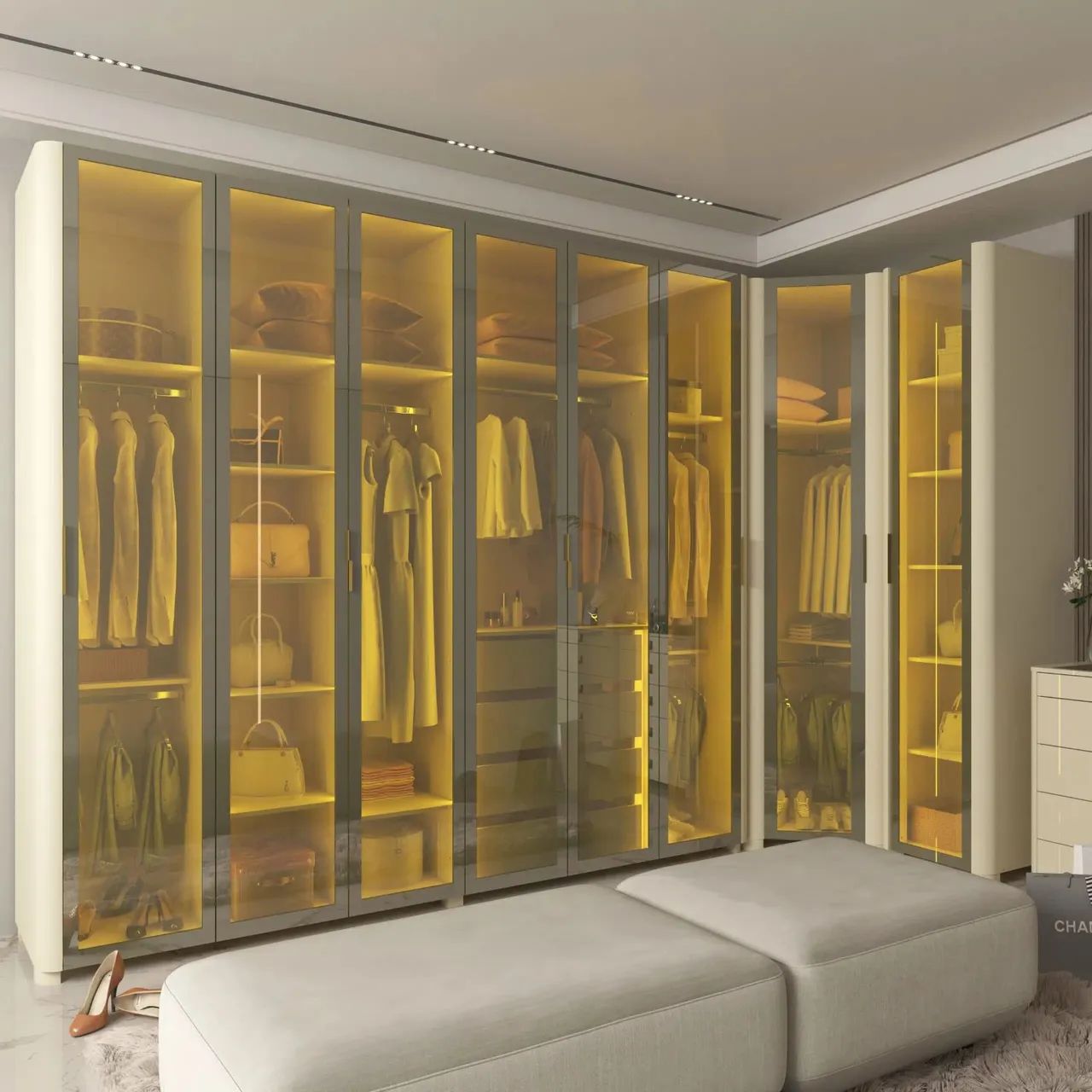 Closet com Iluminação LED 8 portas