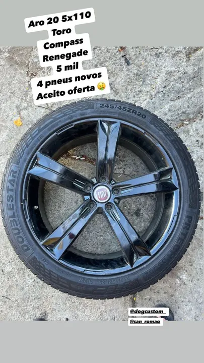 Rodas Aro 20 com pneus