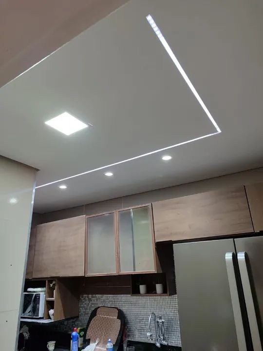 Rebaixamento de teto + brinde instalação elétrica das leds - Foto 4