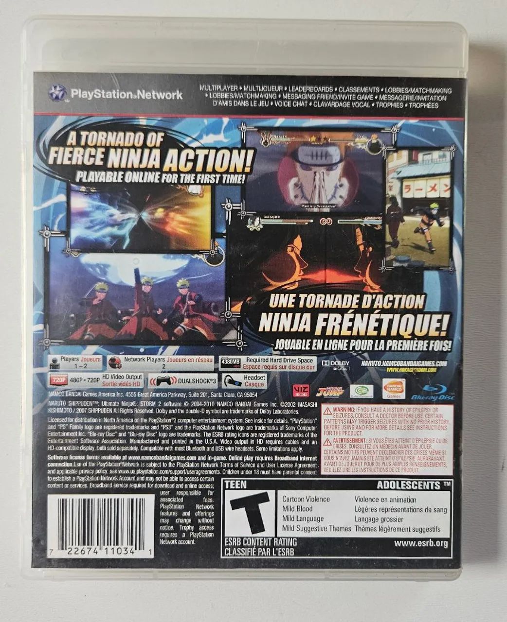 Naruto Shippuden ultimate Ninja Storm 2 Ps3 usado Fisico - Foto 3