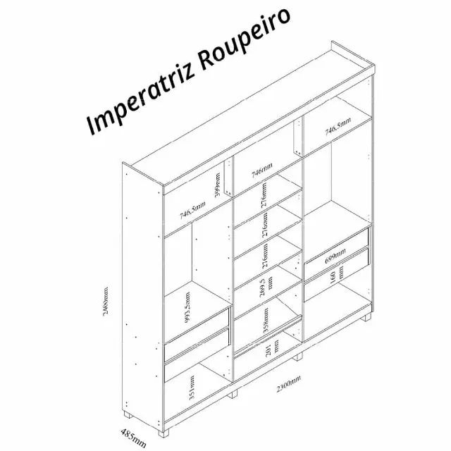 Chame para agendar sua entrega! Mod Roupeiro 230cm COD 431  - Foto 5