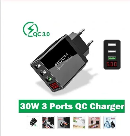  Carregador Visor Led turbo 30w + cabo USB  - Foto 2
