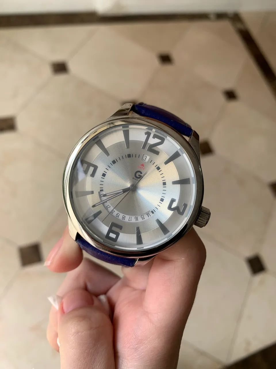 Relógio Guess Aço Inoxidável resistente à água pulseira azul  - Foto 2
