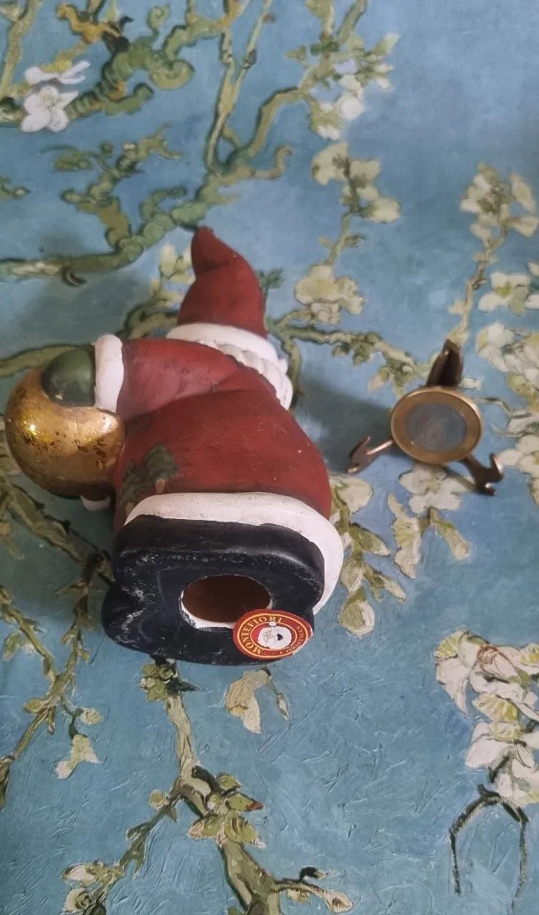 papai noel de porta-vela, 13 cm. - Foto 2