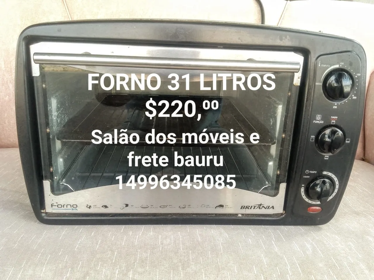 Forno Elétrico Britânia 31 Litros - R$220,00