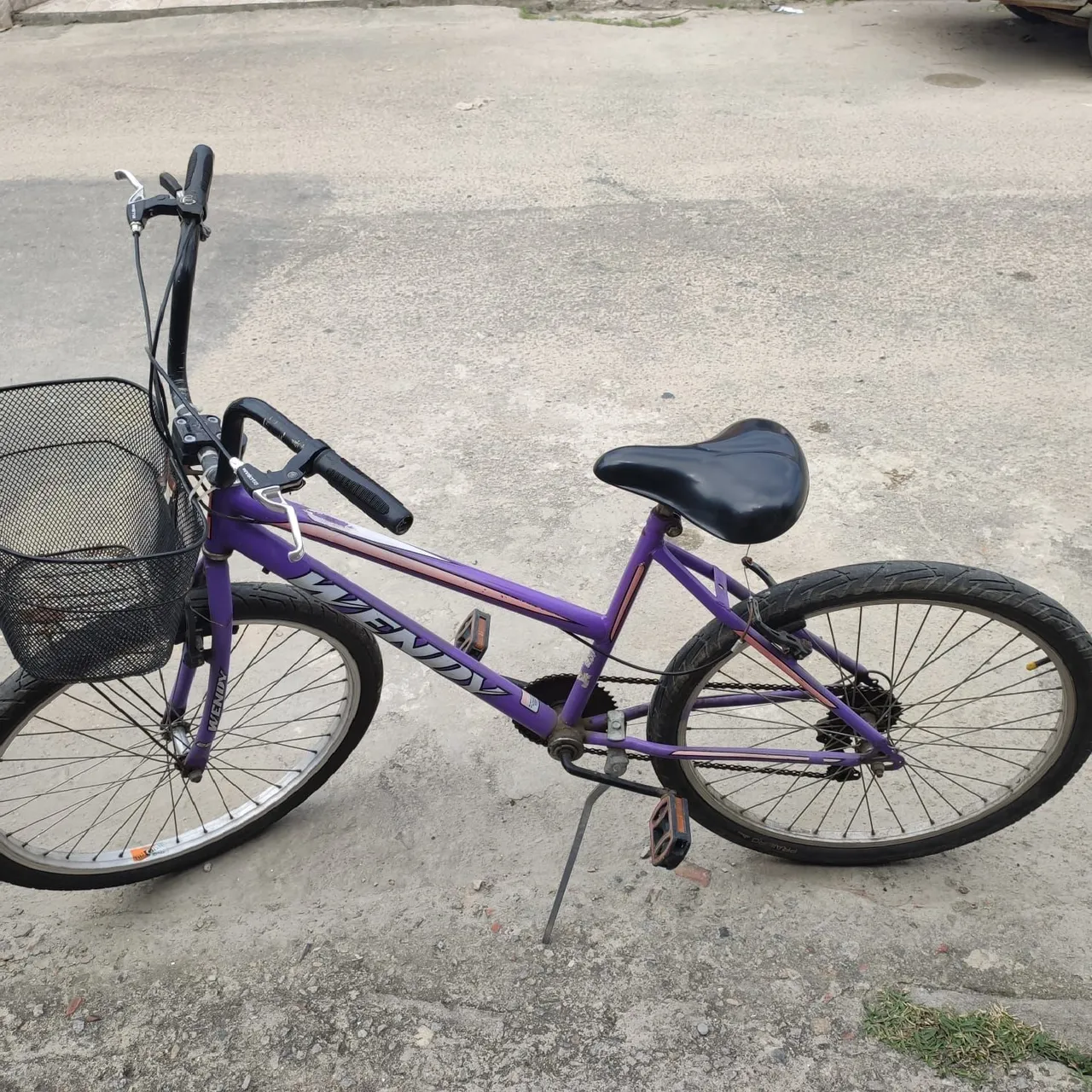 Bicicleta Wendy Roxa com Cesto