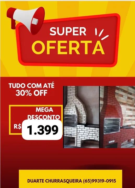 Churrasqueira de Tijolo - Super Oferta! - Foto 2