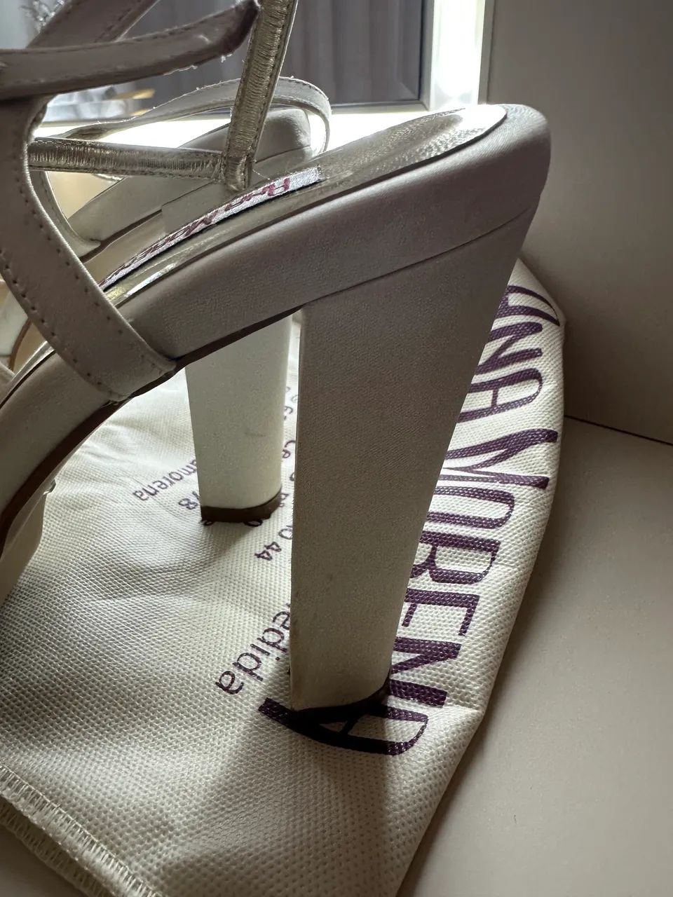Sandália Off White - Salto 12 cm - Foto 2