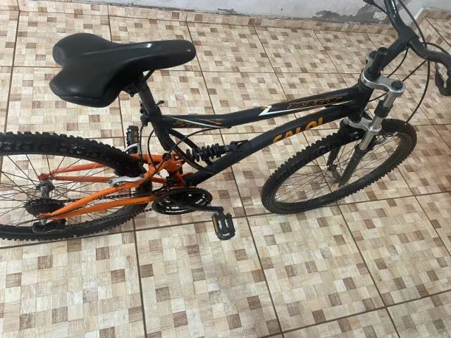 Bicicleta 26 Caloi Xrt Full 21v Preta Laranja - Foto 4