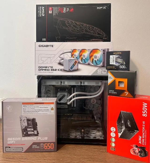 B450M Steel Legend + Ryzen 7 5700x + 32GB 3200mhz - Computadores e