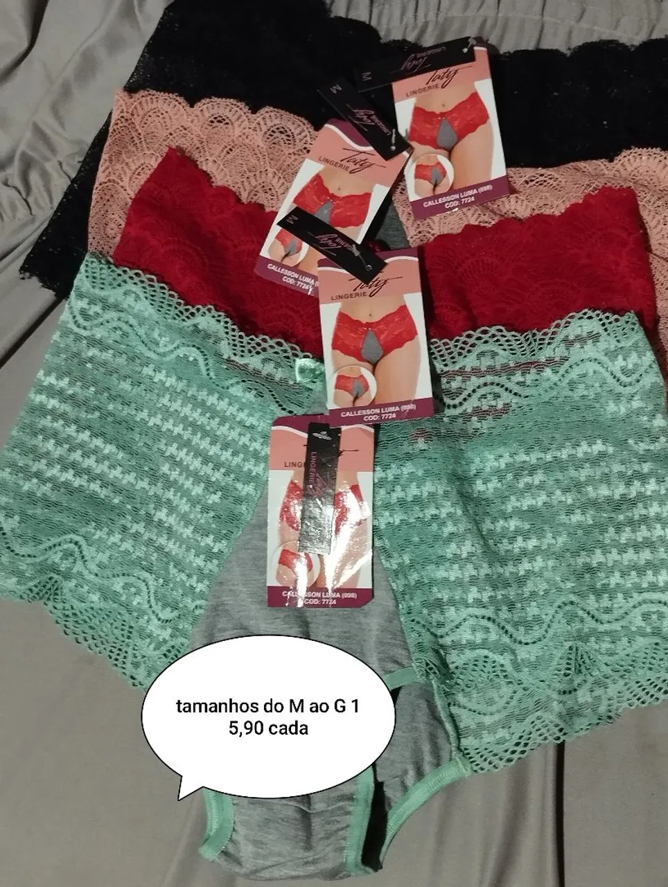 Lingeries cuecas infantil e adulto camisolas e baby Doll