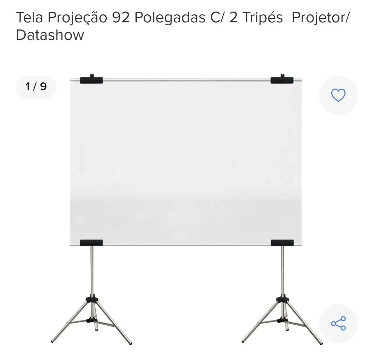 Tela de Projeção 92 Polegadas com Tripés