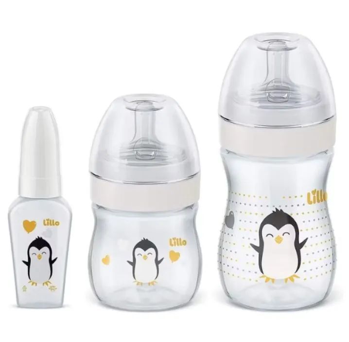 Kit Mamadeiras Lillo Penguin - 250ml, 150ml e 100ml
