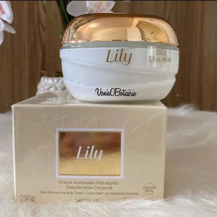 Creme Acetinado Hidratante Desodorante Corporal Lily 250g