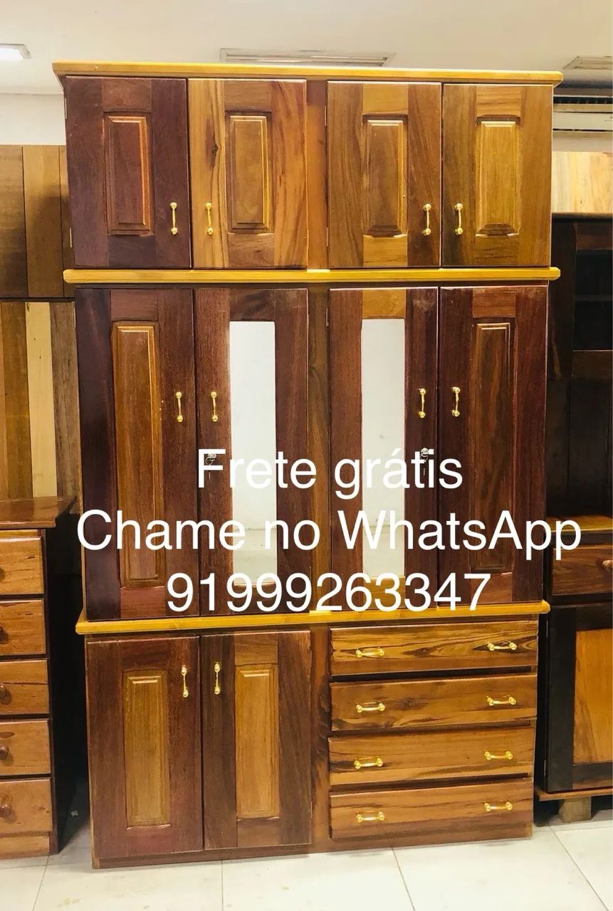 Guarda roupa de madeira maciça a pronta entrega 