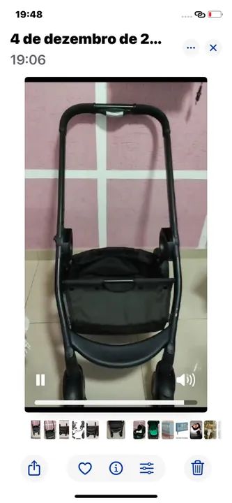 Carrinho de bebê com cesto chicco urban - Foto 2