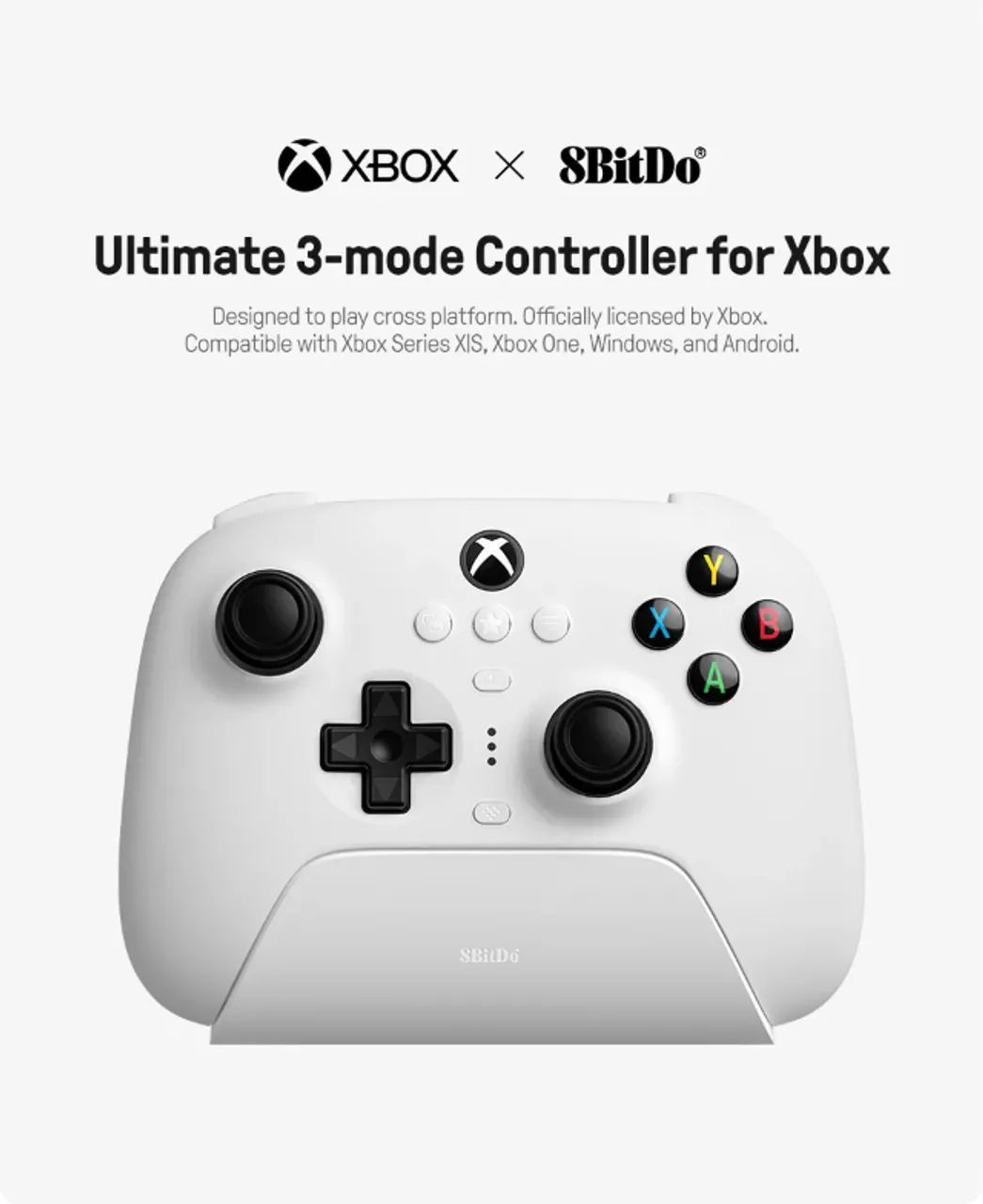 Controle 8BitDo Ultimate 3?Mode para Xbox/One/Series S/X, PC c/1 Mês de Game Pass Ultimate