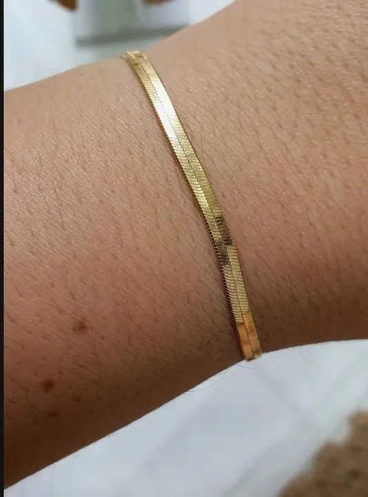 Vendo Pulseira Fita Banho no Ouro 18k