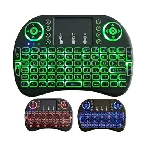 Mini Teclado Wireless Mini Keyboard Usb Sem fio com Touch Pad - Foto 4